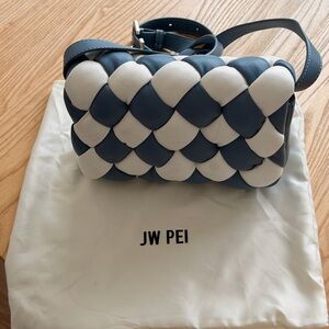 JW PEI Blue and White Maze Bag